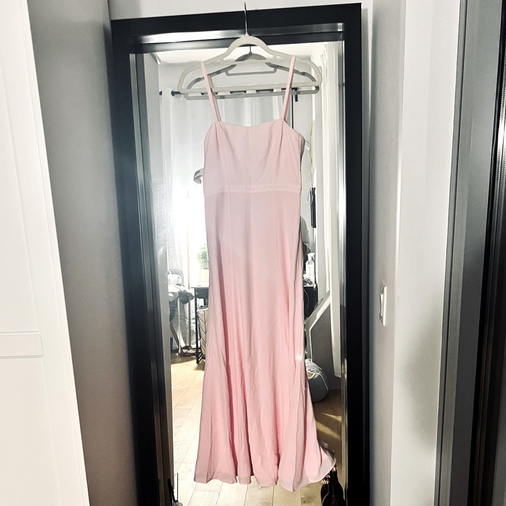 FAME AND PARTNERS pretty pink bridesmaids gown, size 2